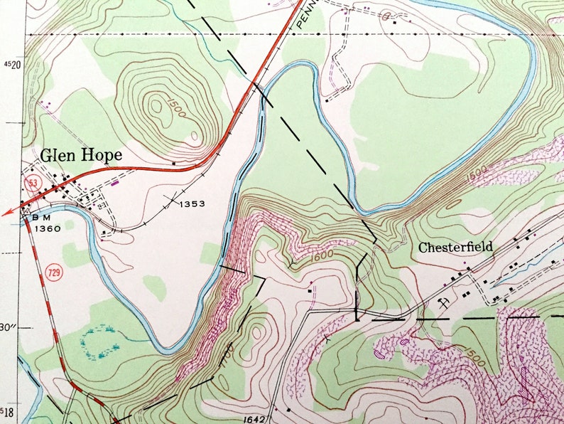 Antique Ramey Pennsylvania 1945 US Geological Survey Etsy