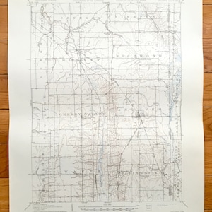 Antieke topografische kaart van Andover, Ohio, 1907 US Geological Survey - Cherry Valley, Dorset, Williamsfield, Jefferson, Ashtabula County