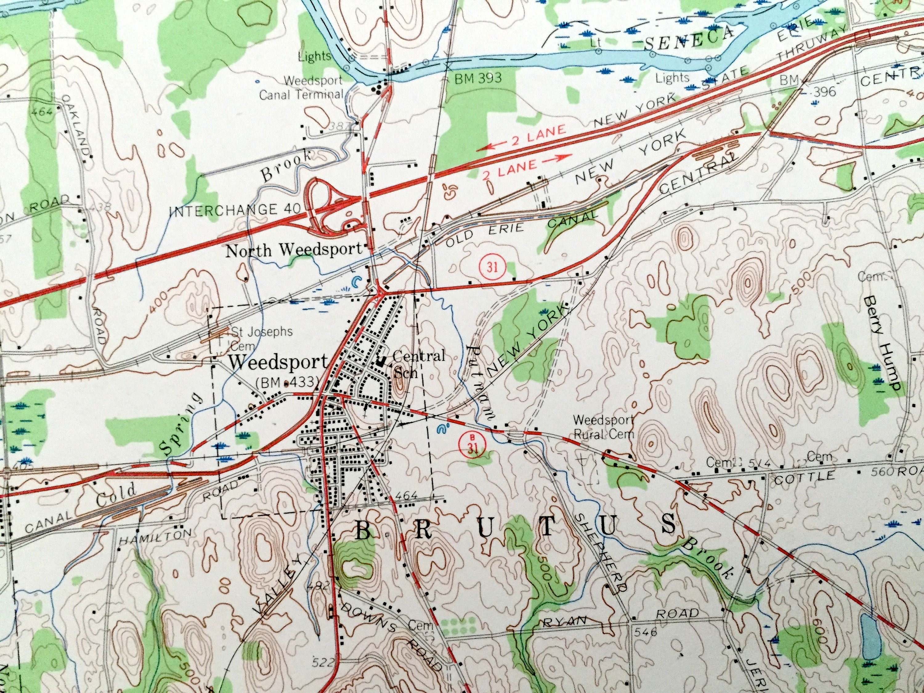 Antique Weedsport New York 1954 US Geological Survey Etsy UK