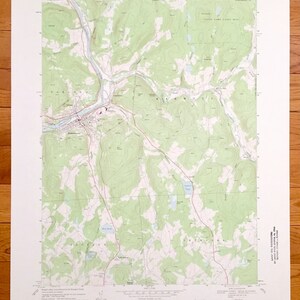 Antique Susquehanna, Pennsylvania & New York 1968 US Geological Survey Topographic Map – Lanesboro, Brandt, Stevens Point, Melrose