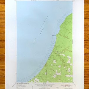 Antique Rockhouse Point, Michigan 1954 US Geological Survey Topographic Map – Ontonagon County, Houghton County, Bohemia, Stanton, MI