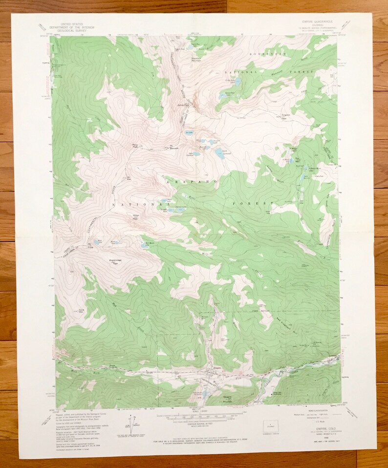 Antique Empire Colorado 1958 US Geological Survey Topographic Etsy