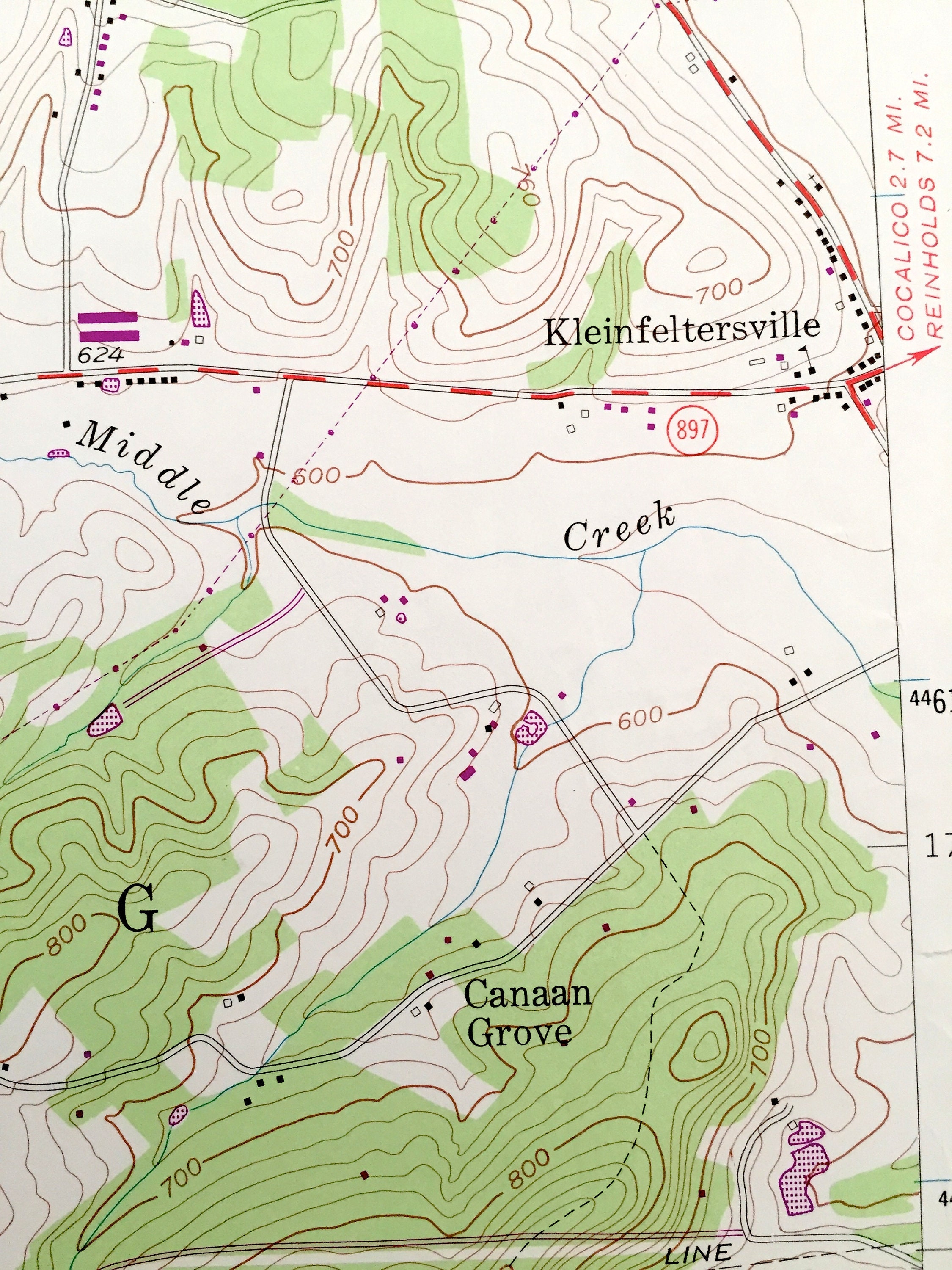 Antique Richland Pennsylvania 1955 US Geological Survey Etsy UK