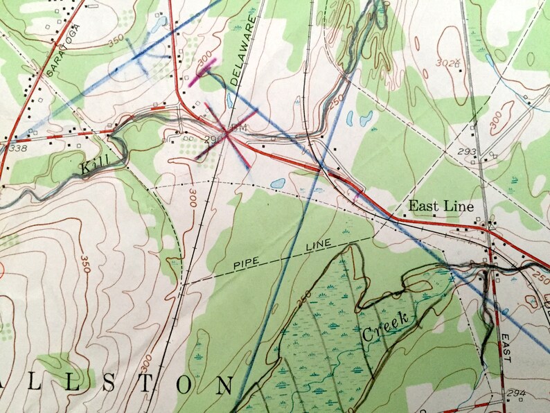 Antique Round Lake New York 1954 US Geological Survey Etsy