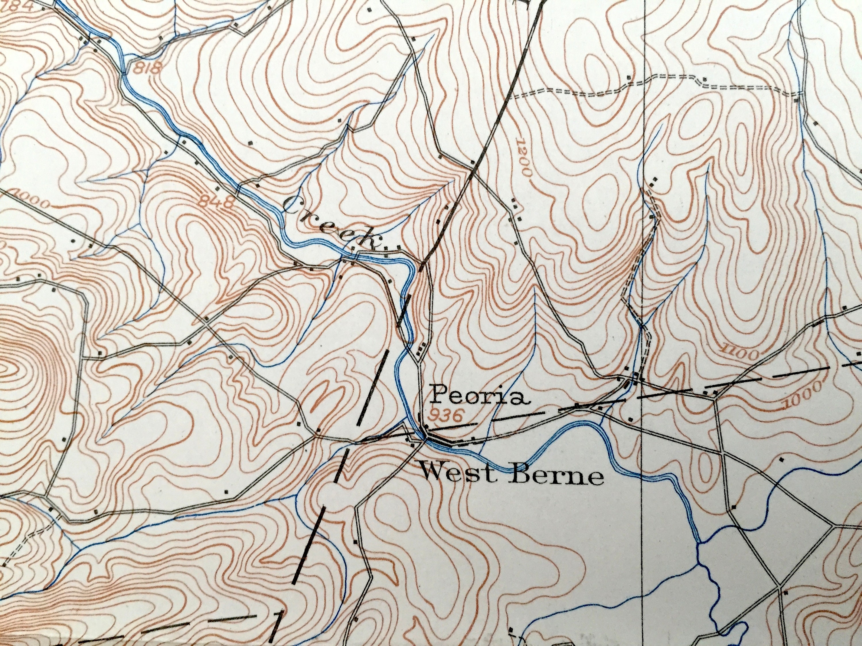 Antique Berne New York 1900 US Geological Survey Topographic Etsy