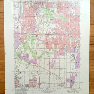 Antike Calumet City, Illinois 1968 US Geological Survey Topographische Karte – Cook County, Thornton, Bloom, Chicago Heights, Glenwood, Dolton