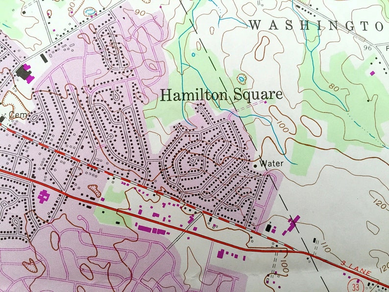 Antique Trenton East Bordentown Chesterfield New Jersey 1957 US