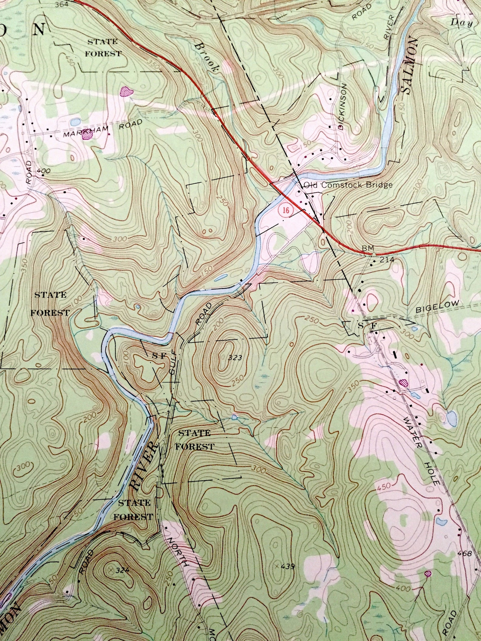 Antique Moodus Connecticut 1967 Mapa topográfico del Servicio Etsy