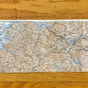Antique 1911 Staufen, Germany Map from Baedekers Guide Atlas – Baden-Württemberg, Sulzburg, Todtnau, Neustadt, Schonau, Feldberg, Steig