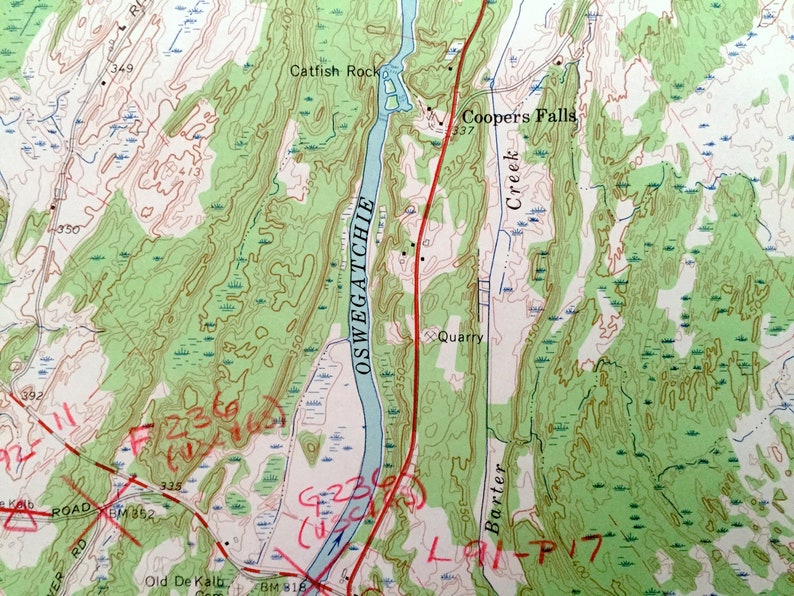 Antique Rensselaer Falls New York 1963 US Geological Survey Etsy