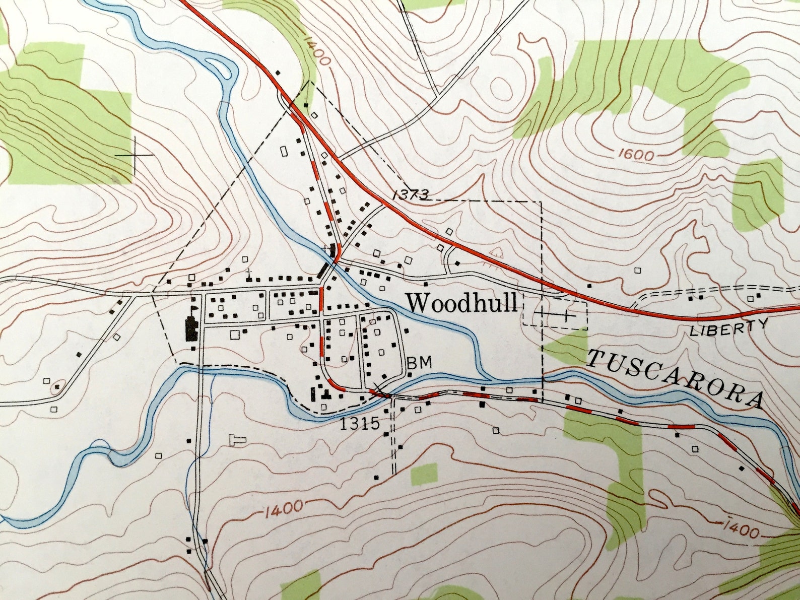 Antique Woodhull New York 1953 US Geological Survey Etsy