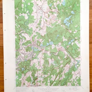 Antike antike Ayer, Massachusetts 1950 US Geological Survey topographische Karte – Harvard, Littleton, Fort Devens, Boxborough, Shirley, MA
