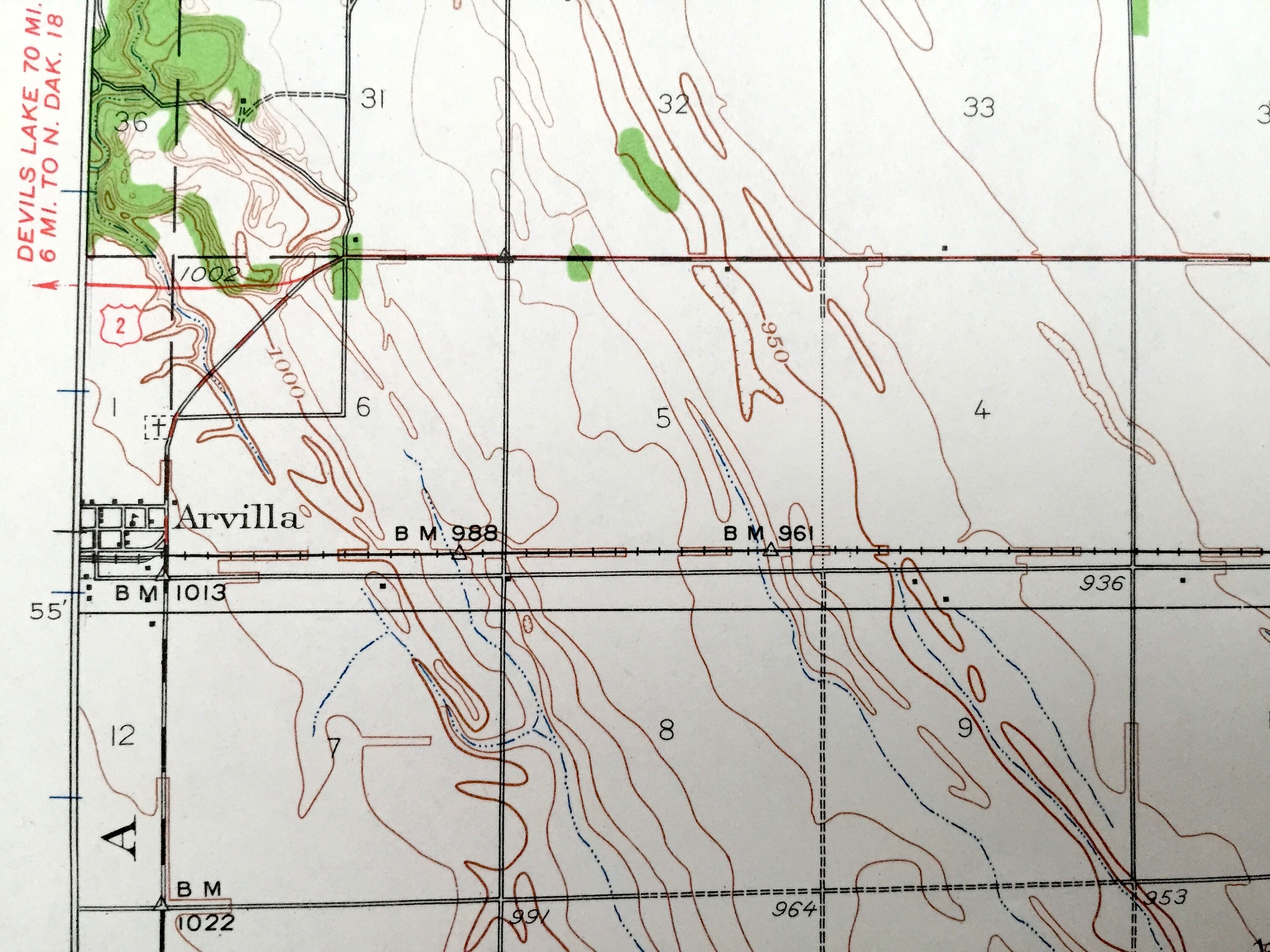 Antique Emerado North Dakota 1934 US Geological Survey Etsy