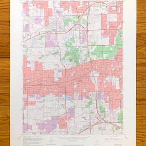 Antike Hinsdale, Illinois 1963 US Geologische Untersuchung Topographische Karte - Du Page County, Westmont, La Grange, Downers Grove, Proviso, Elmhurst