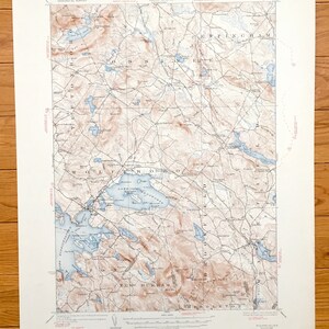 Antiker Lake Winnipesaukee, New Hampshire 1928 US 1928 - Belknap, Carroll County, Wolfeboro, Alton Wentworth NH