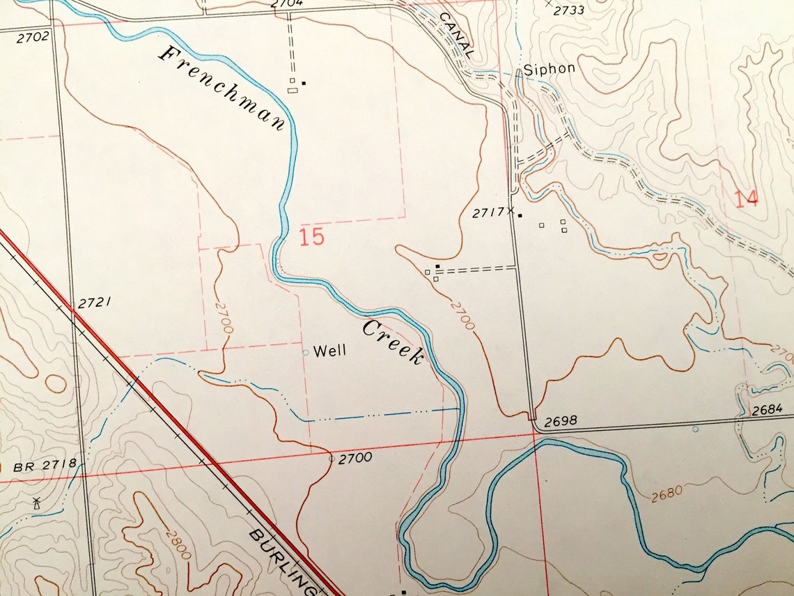 Antique Palisade Nebraska 1973 US Geological Survey Etsy