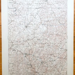 Antike Taneytown, Maryland 1911 US Geologische Übersicht Topographische Karte - Carroll, Frederik County, Union Bridge, Westminster, Adams, MD
