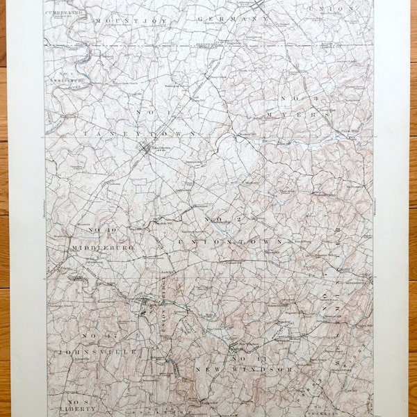 Westminster Maryland Map Etsy