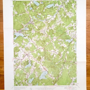 Antique Westford, Massachusetts 1950 US Geological Survey Topographic Map – Middlesex County, Groton, Concord, Acton, Littleton Nabnasset MA