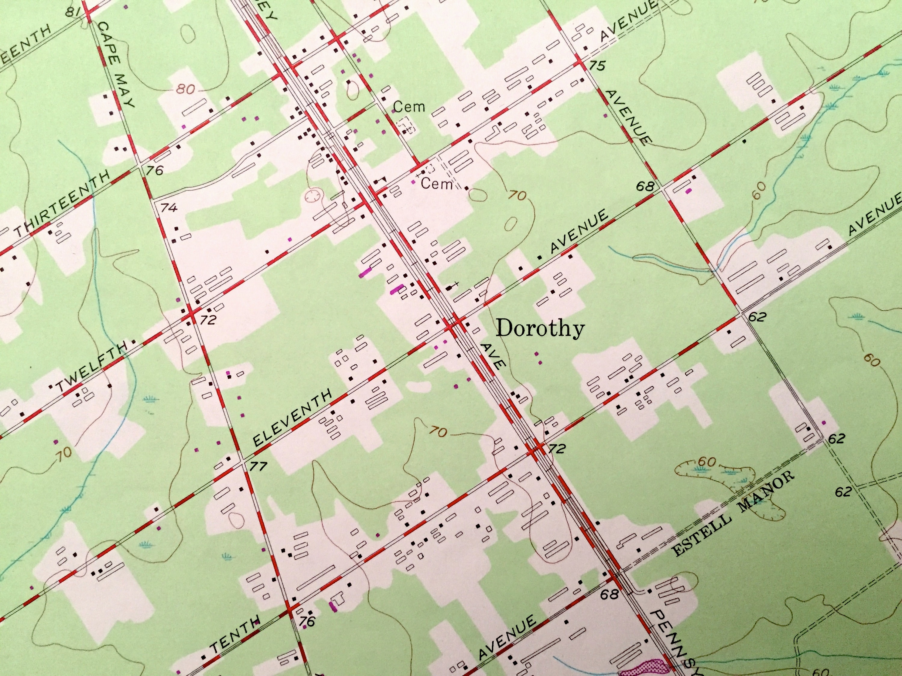 Antique Dorothy New Jersey 1956 US Geological Survey Etsy