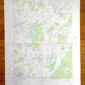 Antique Warwick, Nova York 1957 Mapa topográfico do US Geological Survey - Orange County, Goshen, Chester, Durland, Bellvale, Randelville, NY