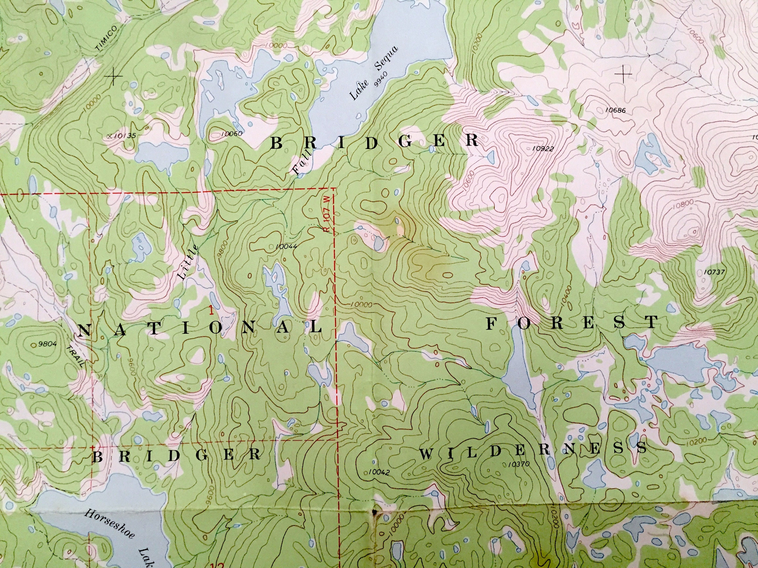 Antique Horseshoe Lake Wyoming 1968 US Geological Survey Etsy