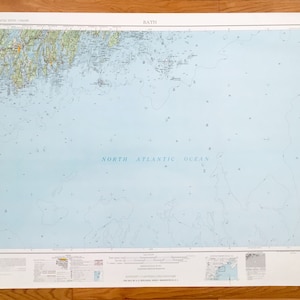 Antikes Badebad, Maine 1963 US 1963 - Brunswick, Topsham, Boothbay Harbor, Harding, Casco Bay, Atlantic Ocean, ME