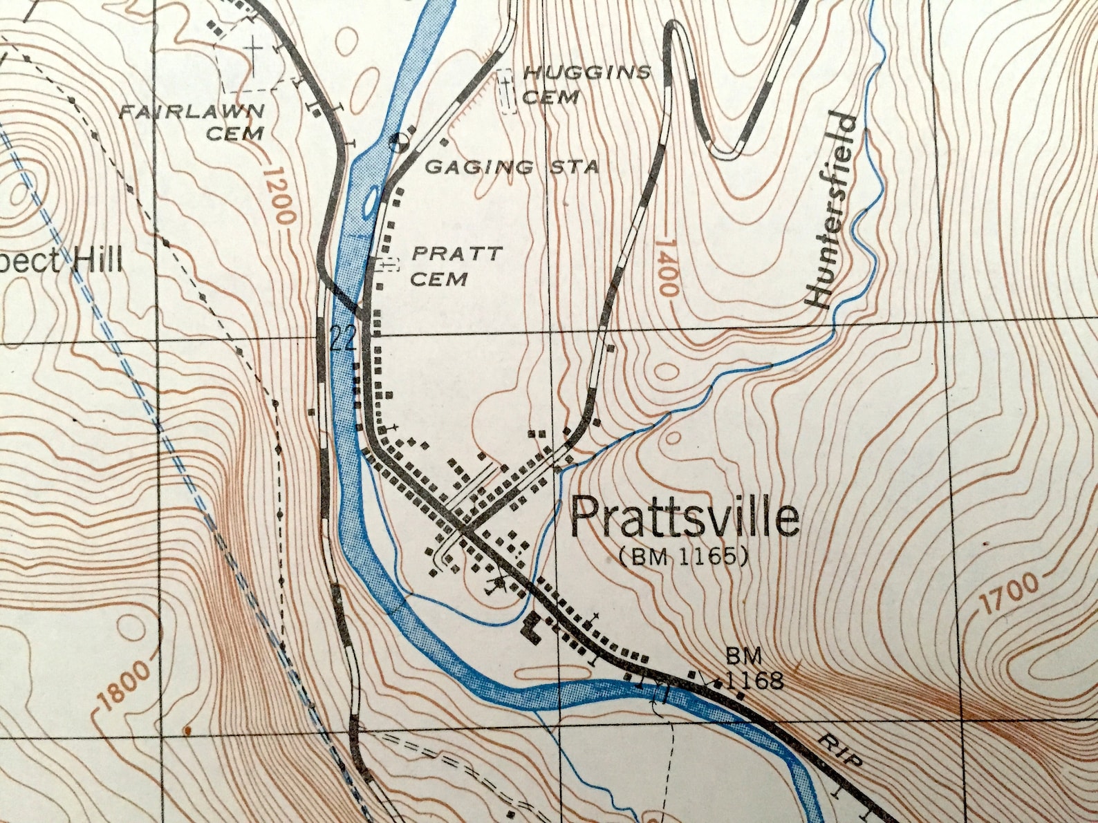 Antique Prattsville New York 1945 US Geological Survey Etsy