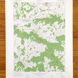 Antieke topografische kaart van Hobart, New York, 1945 US Geological Survey - Delaware, Schoharie County, Stamford, Harpersfield, Roxbury, NY
