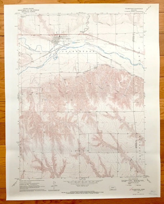 Antica Culbertson Nebraska 1970 US Geological Survey Mappa Etsy