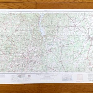 Ancienne carte topographique de Dothan, Alabama, 1953 US Geological Survey - Fort Rucker, Enterprise, Ozark, Headland, Ashford, Géorgie, Floride, AL