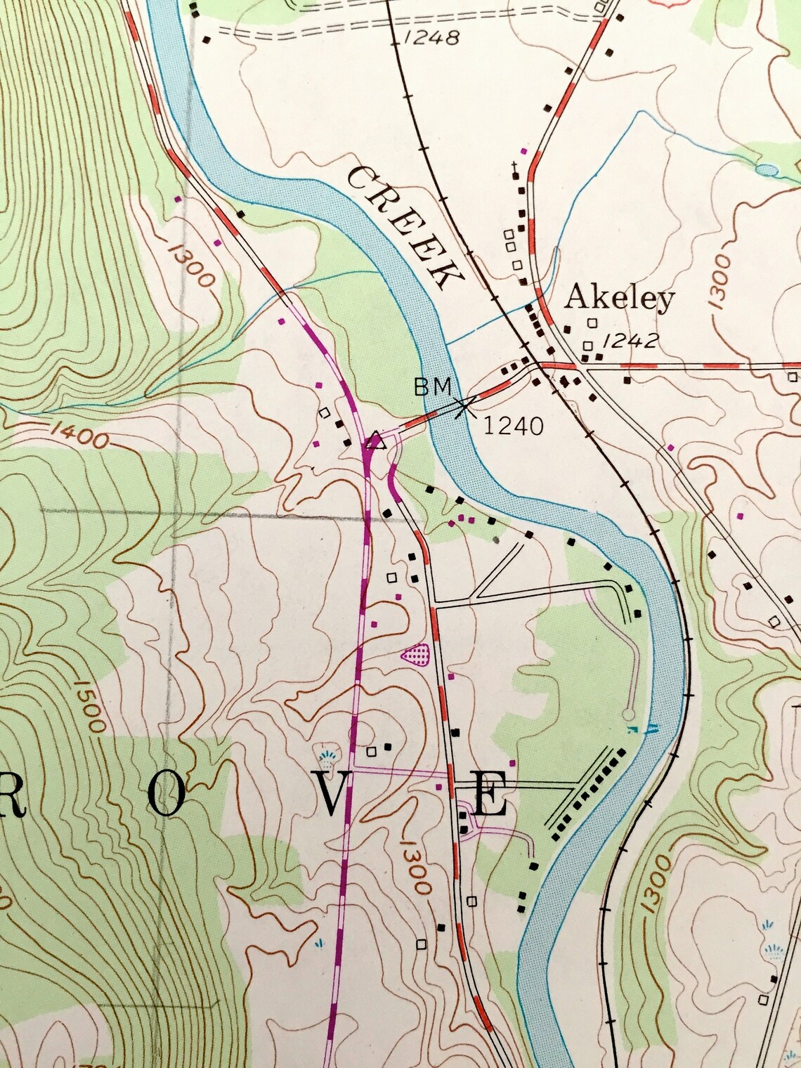 Antique Russell Pennsylvania New York 1954 US Geological Etsy
