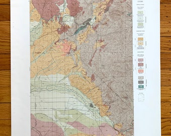 Antique Boise, Idaho 1898 US Geological Survey Topographic