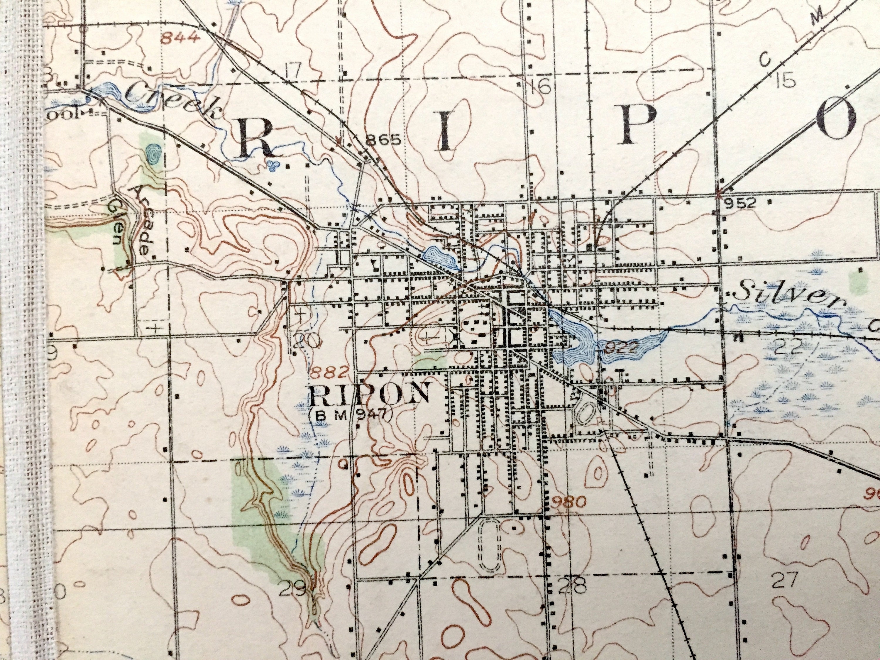 Antique Ripon Wisconsin 1888 US Geological Survey Topographic Etsy España