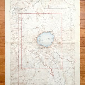Antike Crater Lake Nationalpark, Oregon 1946 US Geologische Dienst Topographische Karte - Klamath County, Umpqua, Rogue River National Forest OR