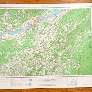 Antique Québec, Canada 1962 Us Geological Survey Carte topographique – Charlesbough, Orsainville, Giffard, Beauport, Victoriaville, Loretteville