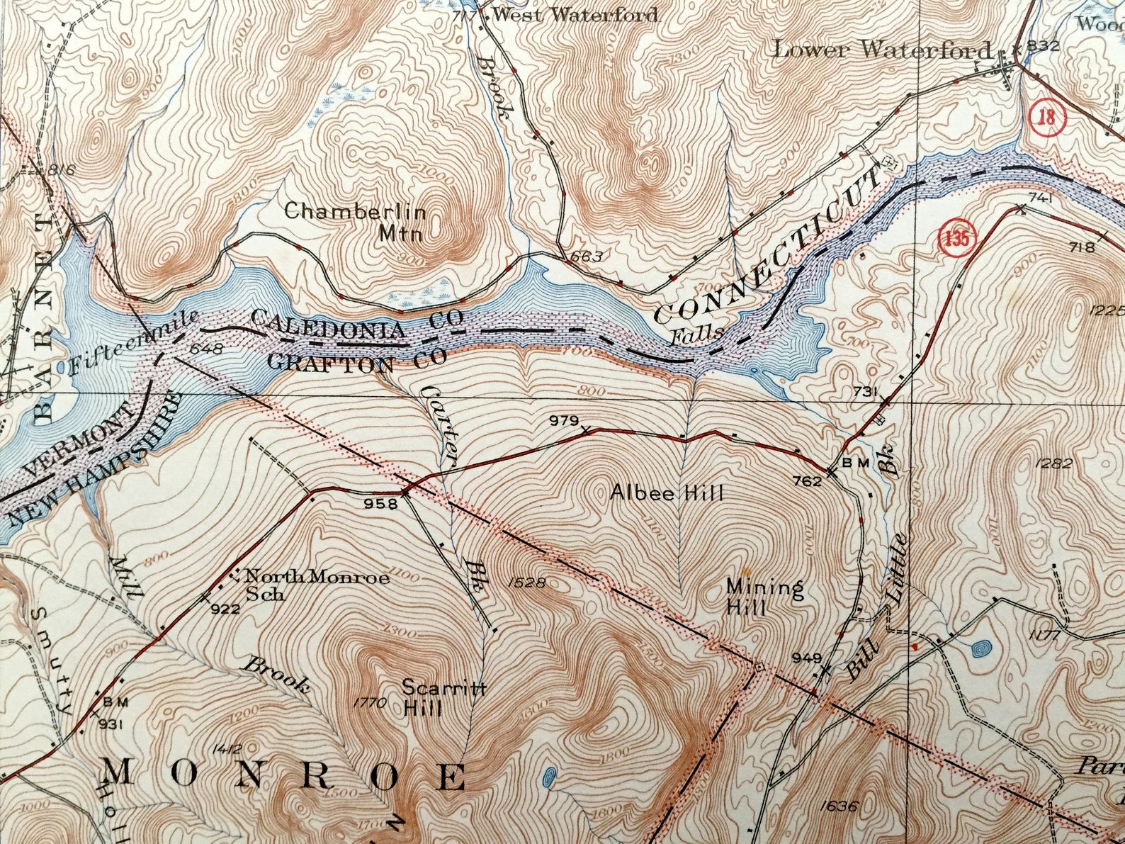 Antique Littleton New Hampshire 1935 US Geological Survey Etsy