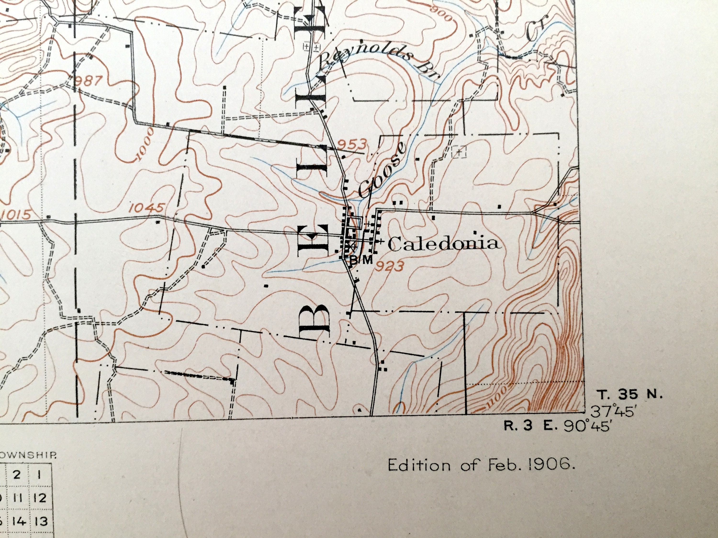 Antique Potosi Missouri 1906 US Geological Survey Topographic Etsy