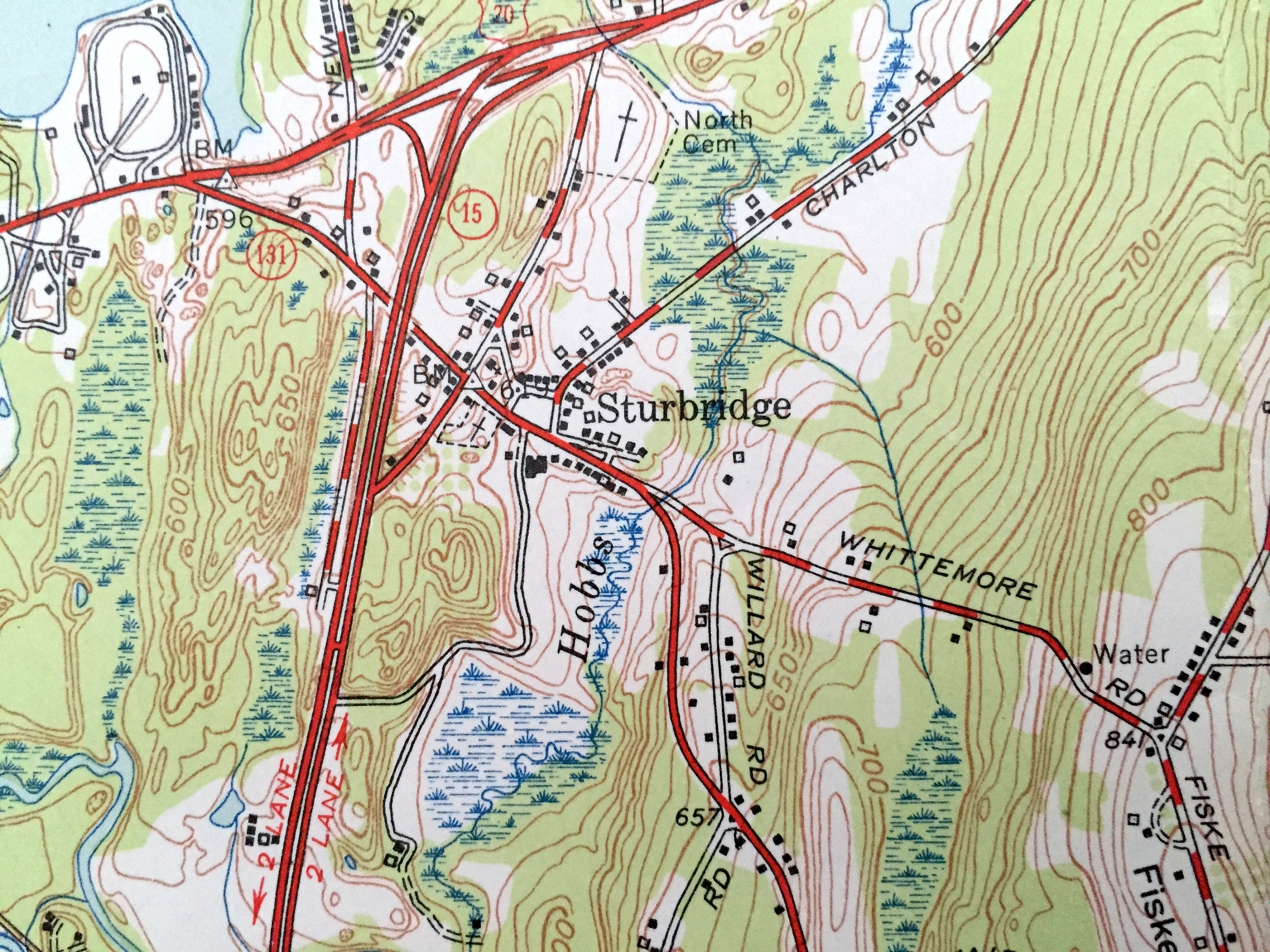 Antique Southbridge Massachusetts 1952 US Geological Survey Etsy