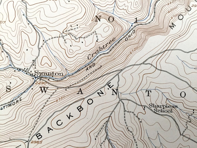 Antique Elk Garden West Virginia 1922 US Geological Survey Etsy
