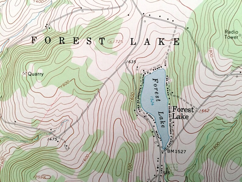 Antique Laurel Lake Pennsylvania & New York 1968 US Etsy