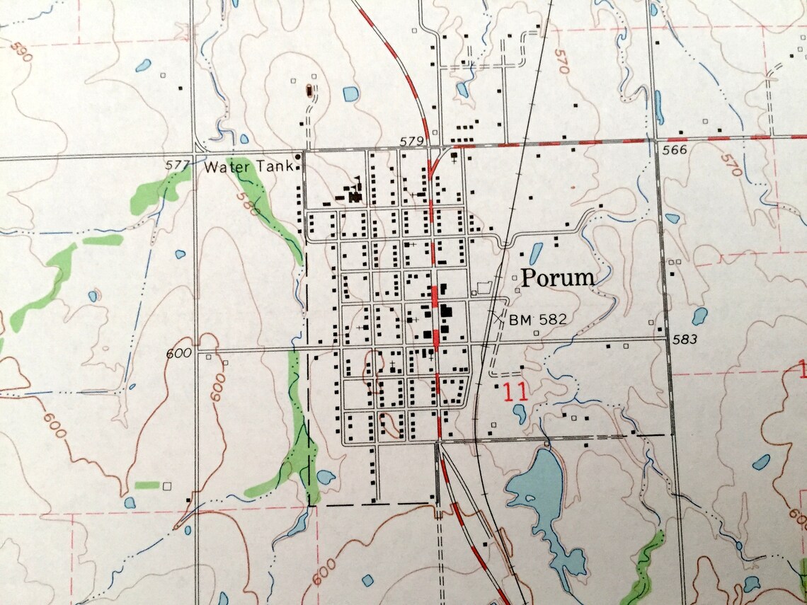 Antique Porum Oklahoma 1963 Mapa topográfico del Servicio Etsy España