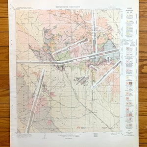 Antique Silver City, New Mexico 1914 US Geological Survey topografische kaart – Fort Bayard, Pinos Altos, Santa Rita Grant County Gila Forest NM