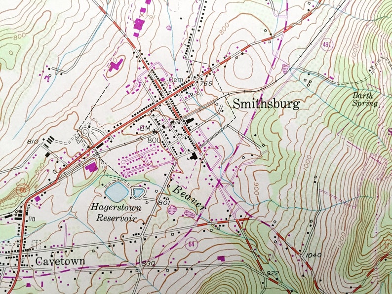 Antique Smithsburg Maryland & Washington Pennsylvania 1953 Etsy