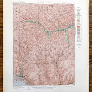 Antique Gaines, Pennsylvanie 1900 US Geological Survey Topographic Map - Clymer, Westfield, Brookfield, Harrison, Hector, Pike, Jackson