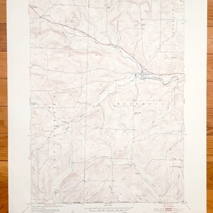 Antique Woodhull, New York 1953 US Geological Survey Carte topographique - Steuben County, Jasper, Five Corners, Rathbone, Troupsburg, Elk Creek