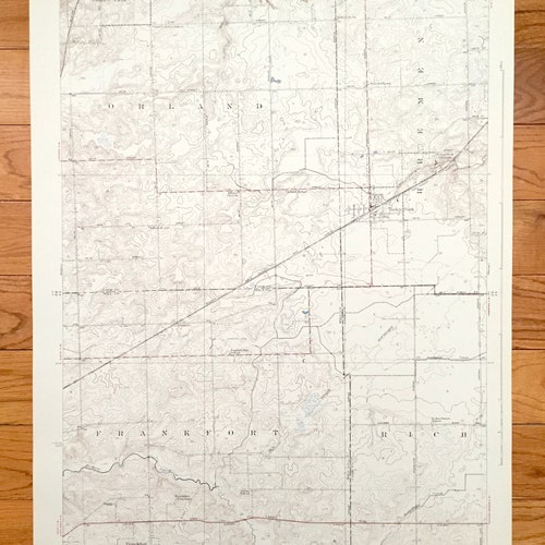 Antique Tinley Park, Illinois 1929 online US Geological Survey Topographic Map - Chicago Suburbs, Orland, Bremen, Rich, Frankfort, Goeselville, IL