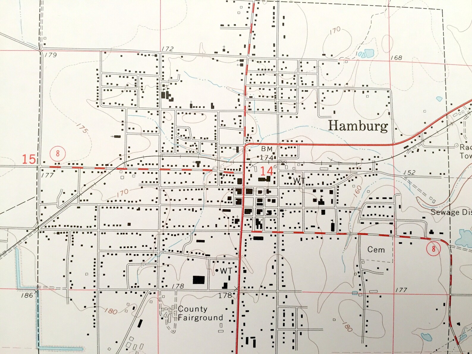 Antique Hamburg Arkansas 1973 US Geological Survey Etsy