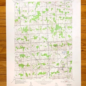 Ancienne carte topographique de Salem, Michigan, 1953 US Geological Survey - Washtenaw, comté d'Oakland, Plymouth, Northville, Brookville, Lyon, MI