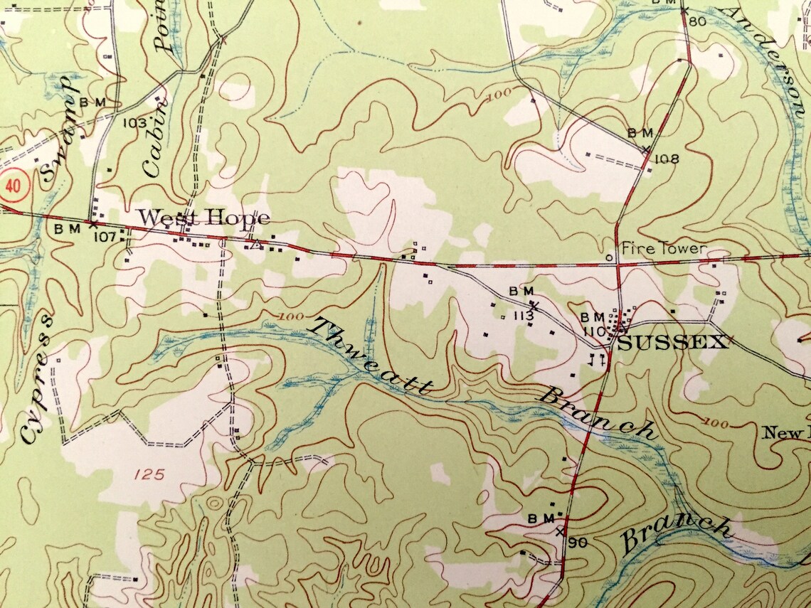 Antique Jarratt Virginia 1951 US Geological Survey Etsy